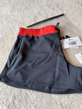 ZYIA Charcoal Shorts with Coral Waistband